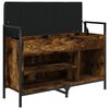 vidaXL Banc &agrave; chaussures ch&ecirc;ne fum&eacute; 85,5x32x57,5 cm bois d'ing&eacute;nierie