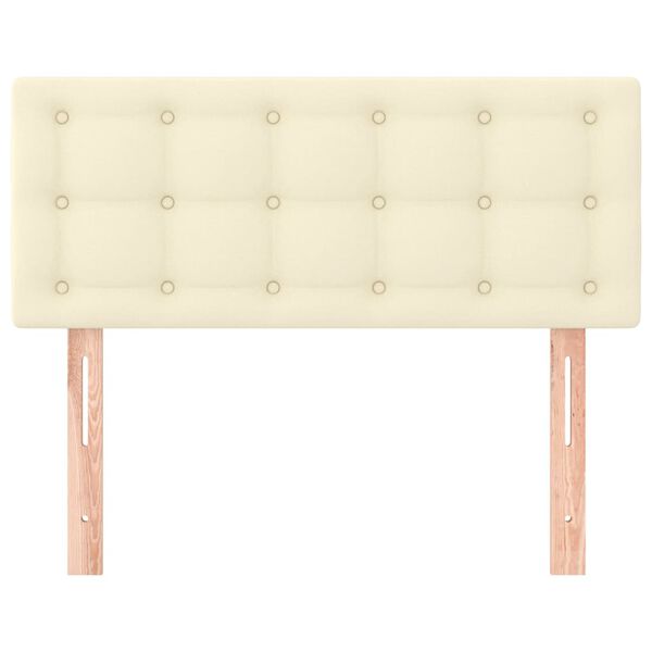 vidaXL T&ecirc;te de lit Cr&egrave;me 100x5x78/88 cm Similicuir