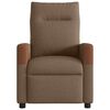 vidaXL Fauteuil inclinable électrique Marron Tissu