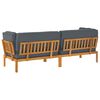 vidaXL Ensemble de Canap&eacute;s Uni 2 pcs Anthracite Bois d'Acacia Massif