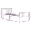 vidaXL Cadre de lit sans matelas marron fonc&eacute; pin massif 100x200 cm