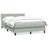 vidaXL Sommier &agrave; lattes de lit et matelas gris clair 140x220cm velours