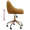 vidaXL Chaise pivotante de salle &agrave; manger Marron Velours