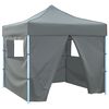 vidaXL Tente de r&eacute;ception escamotable avec 4 parois 3x3 m Anthracite