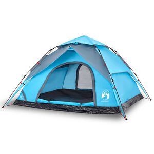 vidaXL Tente de camping &agrave; d&ocirc;me 5 personnes bleu lib&eacute;ration rapide
