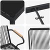 vidaXL Ensemble de salle &agrave; manger pour jardin 9 pcs Noir