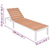 vidaXL Chaise longue avec table Aluminium WPC Marron