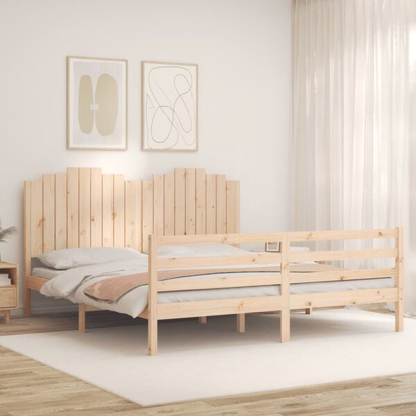 vidaXL Cadre de lit sans matelas bois massif