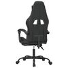 vidaXL Chaise de jeu pivotante avec repose-pied Noir Similicuir