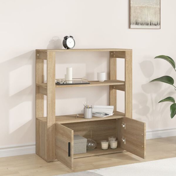 vidaXL Buffet Ch&ecirc;ne sonoma 80x30x90 cm Bois d'ing&eacute;nierie