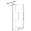 vidaXL Paroi de douche avec verre ESG transparent rouge 90x195 cm