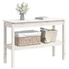 vidaXL Table console Blanc 110x40x75 cm Bois de pin solide