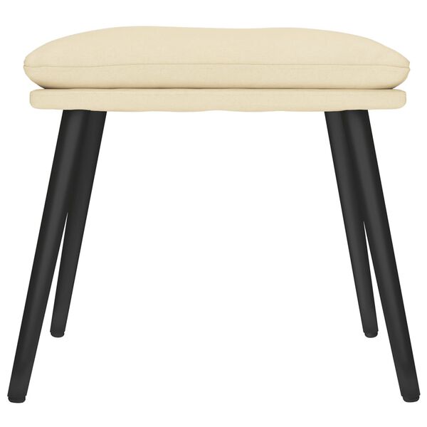 vidaXL Repose-pied Cr&egrave;me 45x29,5x35 cm Tissu