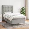 vidaXL Sommier &agrave; lattes de lit avec matelas Gris clair 80x200 cm Tissu