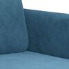 vidaXL Canap&eacute; &agrave; 2 places Bleu 140 cm Velours