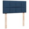 vidaXL Lit ottoman avec matelas et LED Bleu 100x200 cm Tissu