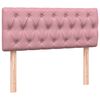 vidaXL Sommier &agrave; lattes de lit avec matelas rose 120x220 cm velours