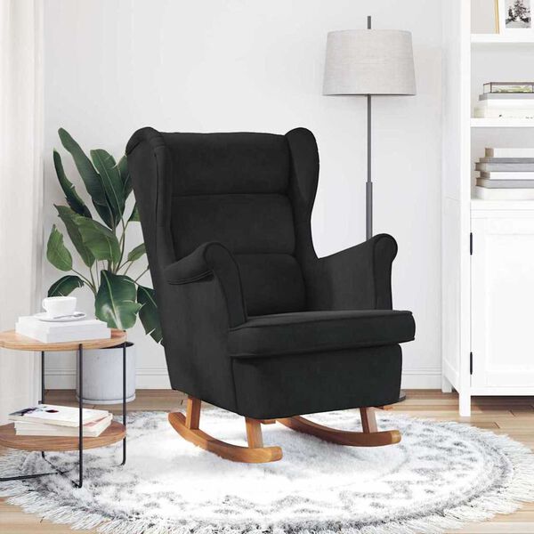 vidaXL Chaise &agrave; bascule Noir 92 x 71 x 100 cm Contreplaqu&eacute;