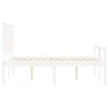 vidaXL Lit pour personne &acirc;g&eacute;e sans matelas blanc bois massif