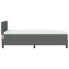 vidaXL Lit &agrave; ressorts avec matelas Gris fonc&eacute; 80 x 200 cm tissu