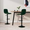 vidaXL Tabourets de bar lot de 2 vert foncé velours