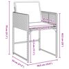 vidaXL Ensemble de salle &agrave; manger pour jardin 9 pcs Gris polyrotin