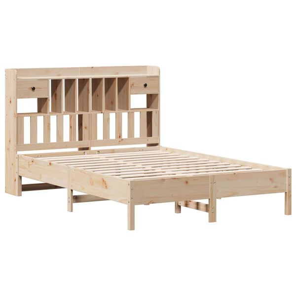 vidaXL Lit biblioth&egrave;que sans matelas 160x200 cm bois massif de pin