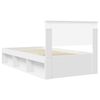 vidaXL Cadre de lit avec t&ecirc;te de lit Blanc 100 x 200 cm Pin massif