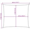 vidaXL Voile d'ombrage 160 g/m² Beige 2,5x3 m PEHD