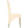 vidaXL Chaises &agrave; manger lot de 4 cr&egrave;me tissu