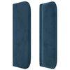 vidaXL T&ecirc;te de lit avec oreilles Bleu fonc&eacute; 103x16x78/88 cm Velours