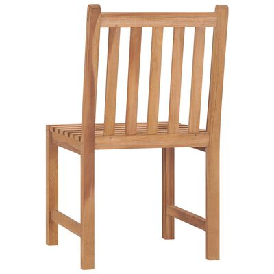 vidaXL Chaises de jardin lot de 4 avec coussins Bois de teck massif