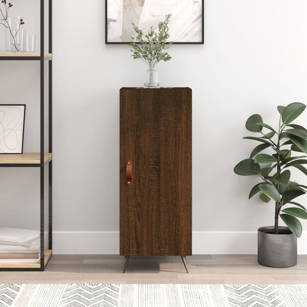 vidaXL Buffet Ch&ecirc;ne marron 34,5x34x90 cm Bois d'ing&eacute;nierie
