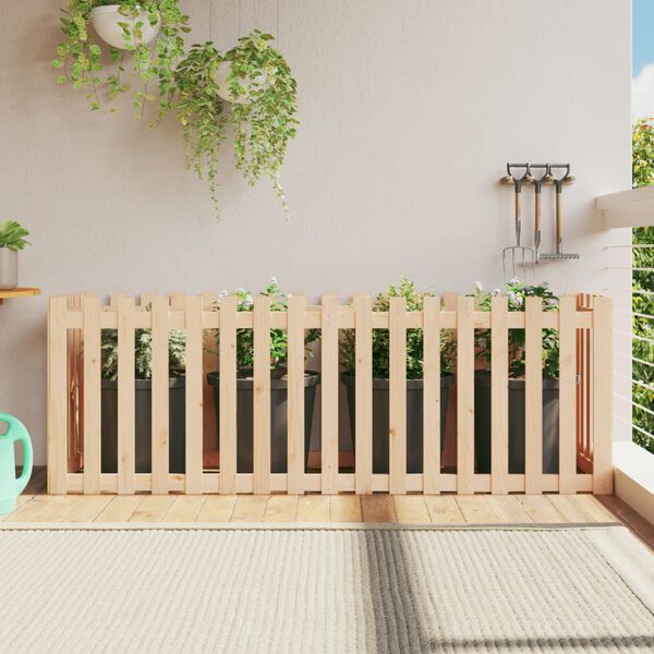 vidaXL Lit sur&eacute;lev&eacute; de jardin design de cl&ocirc;ture 200x50x70cm pin massif