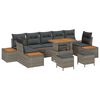vidaXL Ensemble de canap&eacute; de jardin 10 pcs Gris Poly rotin