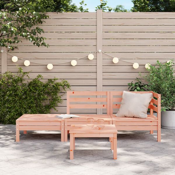 vidaXL Canap&eacute; de jardin 3 places bois massif de douglas
