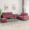 vidaXL Ensemble de canap&eacute;s 3 pcs rouge bordeaux tissu
