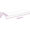 vidaXL &Eacute;tag&egrave;re murale flottante Blanc brillant 80x23,5x3,8 cm MDF