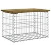 vidaXL Banc de jardin design gabion 63x44x42 cm bois de pin impr&eacute;gn&eacute;