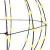 vidaXL Boule avec 192 LED Blanc chaud 59,5 x 59,5 x 63 cm M&eacute;tal