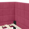 vidaXL Cadre de lit d'angle Bordeaux 100 cm x 200 cm Velours