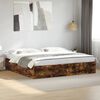 vidaXL Cadre de lit sans matelas ch&ecirc;ne fum&eacute; 180x200 cm