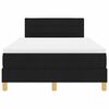 vidaXL Lit &agrave; ressort LED avec matelas Noir 120 x 200 cm tissu