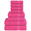 vidaXL Ensemble de serviettes FROGN 8 pcs rose 360 g/m&sup2;