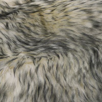 vidaXL Tapis en peau de mouton 60 x 90 cm Mélange de gris foncé