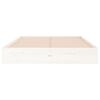 vidaXL Cadre de lit sans matelas blanc bois massif 135x190 cm