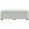 vidaXL Cadre de lit avec matelas Gris clair 120 x 200 cm tissu