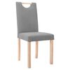 vidaXL Chaises &agrave; manger lot de 4 gris clair tissu