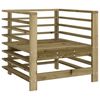 vidaXL Chaises de jardin lot de 2 bois de pin impr&eacute;gn&eacute;