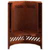vidaXL Foyer sans fum&eacute;e Marron 38 x 38 x 51 cm Acier patin&eacute;